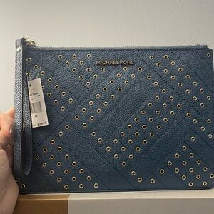 Brand new, never used Michael Kors leather wristlet